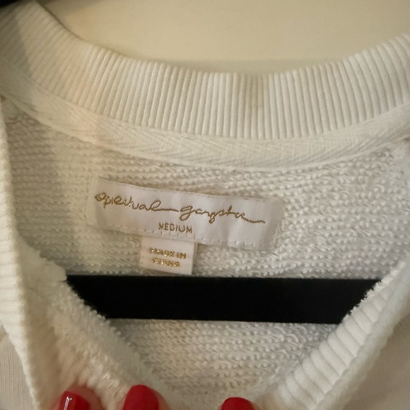 Spiritual Gangster Peloton womens white pullover spellout sweatshirt size medium - Picture 3 of 3